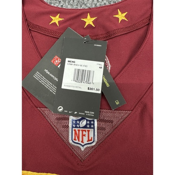 Washington Commanders Authentic Nike Elite Blank Customizable Jersey Size 48 XL - Picture 9 of 14